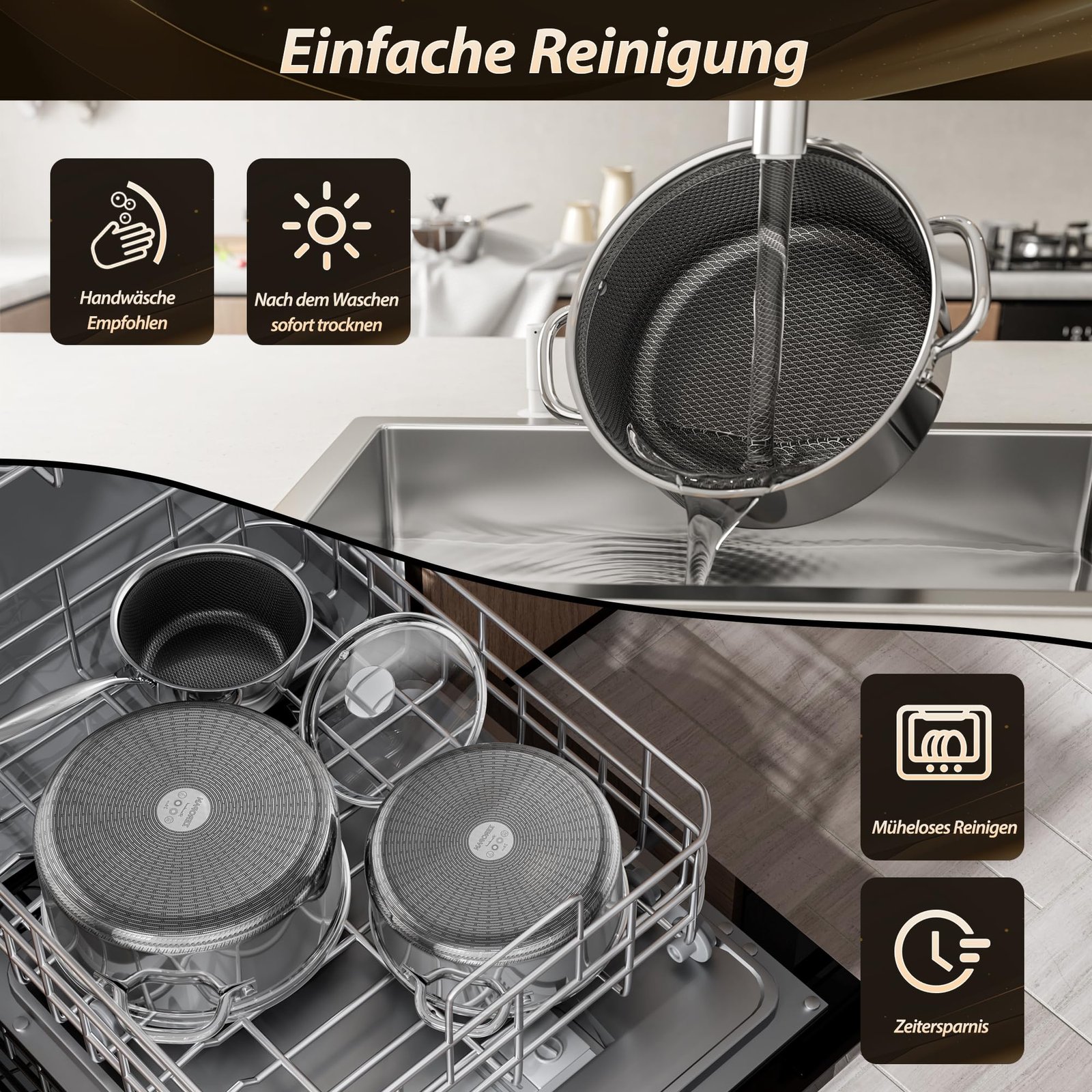 ZEROPAN Standard Kochtopf in der Spülmaschine