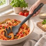 ZEROPAN Silikon-Spaghettilöffel im Einsatz beim Kochen