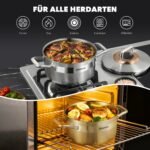 ZEROPAN Königtum Suppentopf für alle Herdarten: Ceran, Gas, Elektro, Induktion, ofenfest