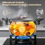 ZEROPAN Königtum Mikrodruck-Suppentopf mit Glasdeckel 26 cm / 7 L – Bild 4
