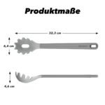 ZEROPAN Silikon-Spaghettilöffel – Produktmaße 32,3 × 6,4 × 4,6 cm