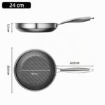 Maßangaben der ZEROPAN Standard Bratpfanne 24 cm