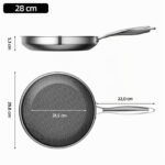 Maßangaben der ZEROPAN Standard Bratpfanne 28 cm