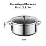 ZEROPAN Standard Kochtopf 20 cm – Maße: 20 cm, 1,7 Liter